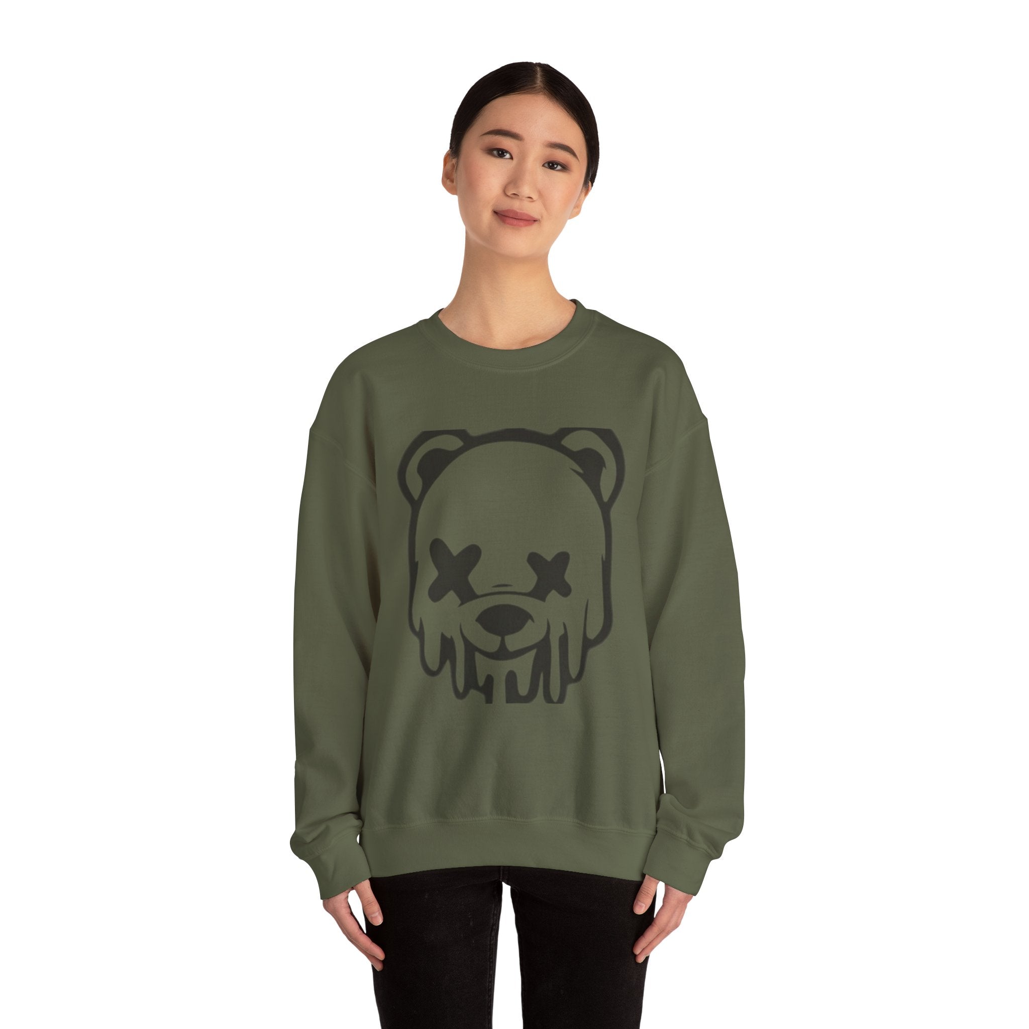 Sweatshirt, Drippy Bear Sweatshirt, Cozy Crewneck, Gift for Him/Her, Streetwear Style, Casual Lounge Wear, Perfect for Winter