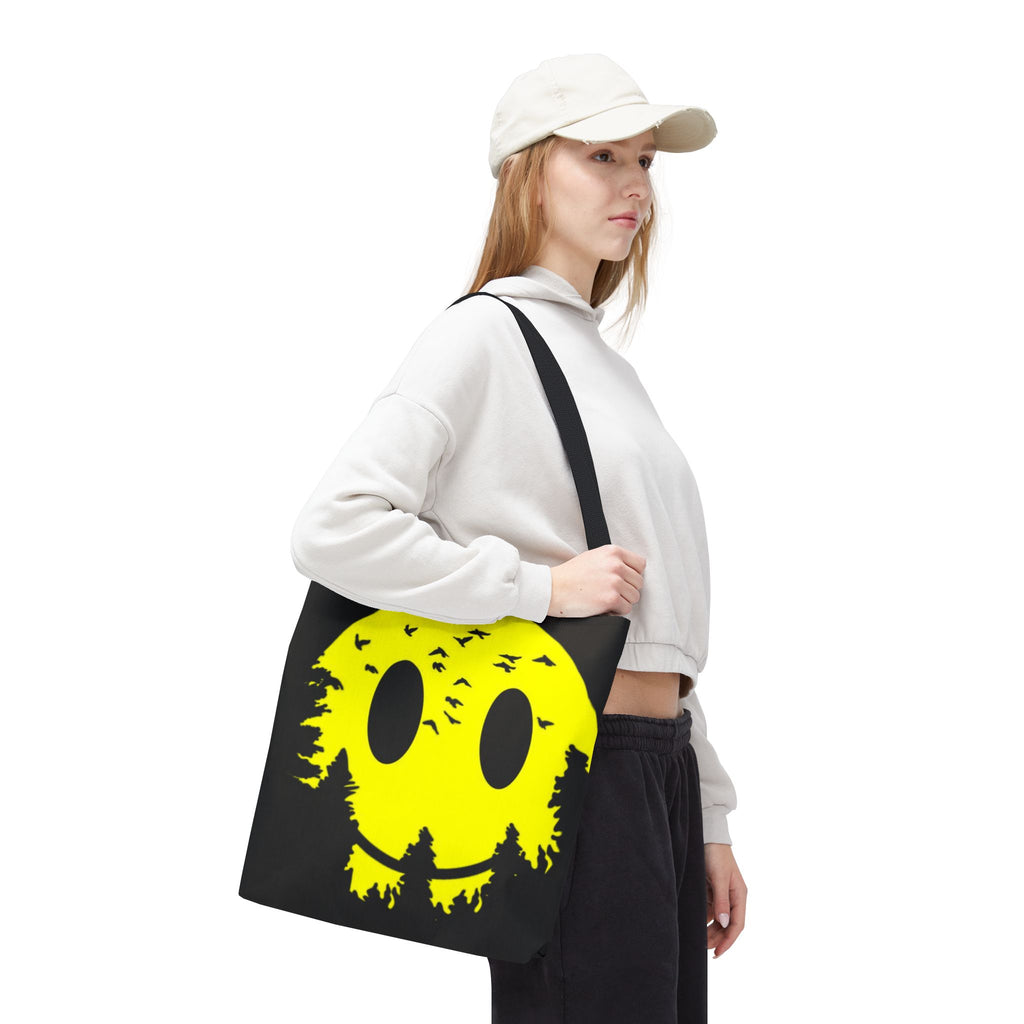Tote Bag – Eco-Friendly, Reusable Shopping Bag, Smiley Nature Tote Bag – Eco-Friendly, Gift for Nature Lovers, Festival Tote, Casual Everyday Use