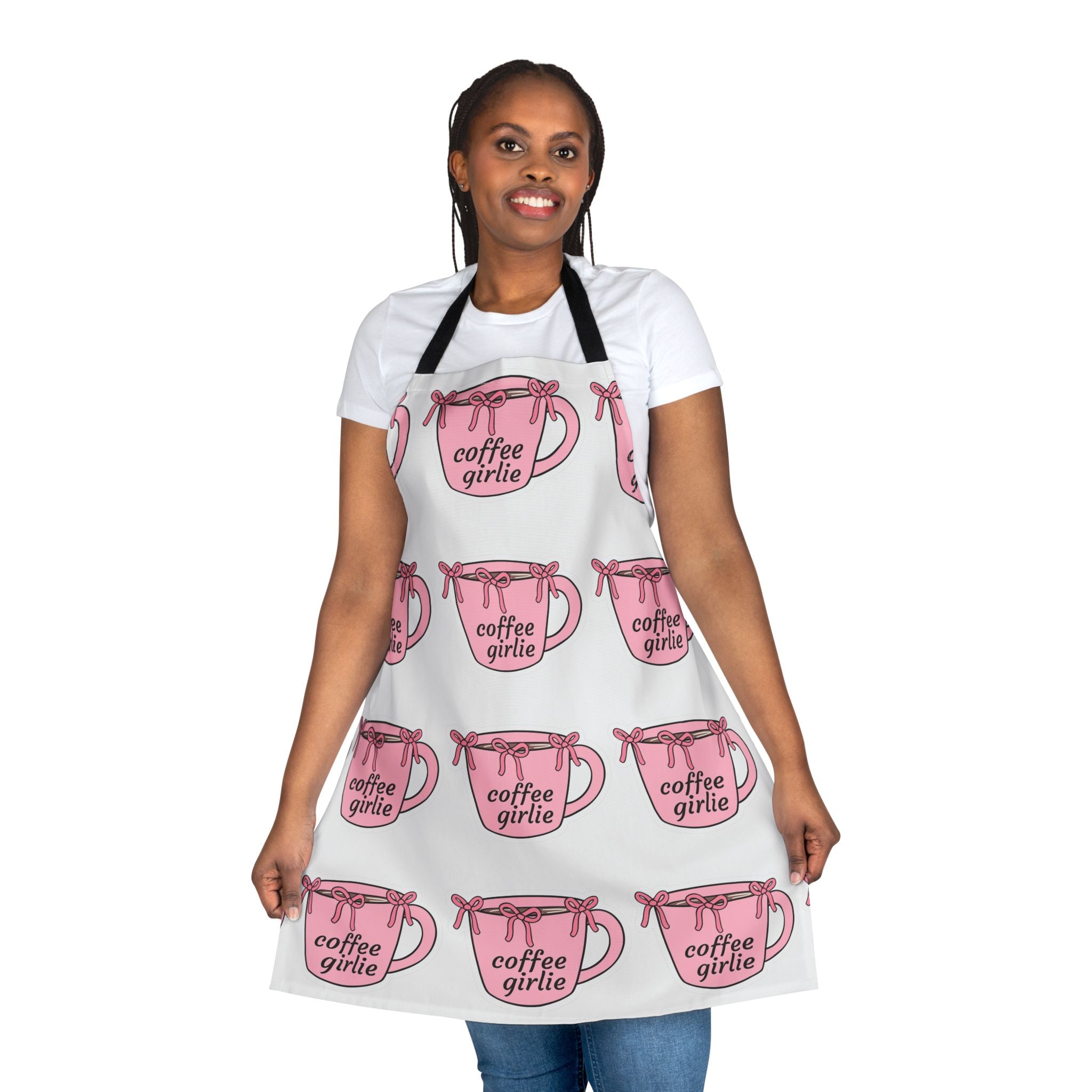 Apron, Coffee Girlie Apron with Cute Design, Ideal for Home Chefs, Gifts for Her, Baking Parties, Kitchen Essentials, Unique Cooking Gear