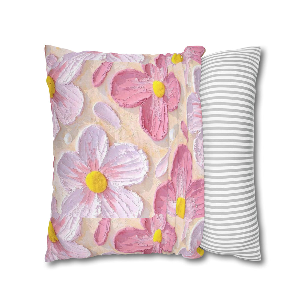 Pillow, Floral Throw Pillow, Soft Decorative Cushion for Living Room, Spring Home Décor, Gift for Her, Pillow Cover with Flower Design