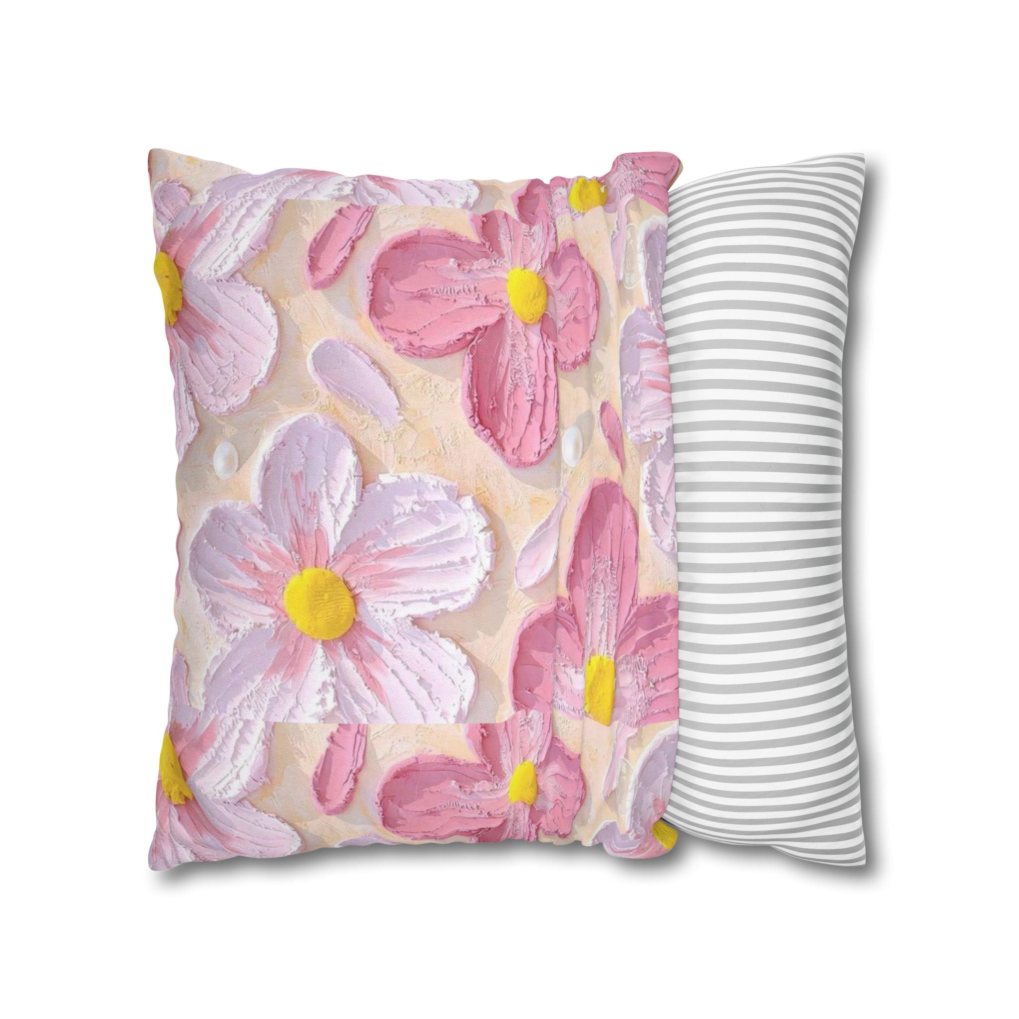 Pillow, Floral Throw Pillow, Soft Decorative Cushion for Living Room, Spring Home Décor, Gift for Her, Pillow Cover with Flower Design