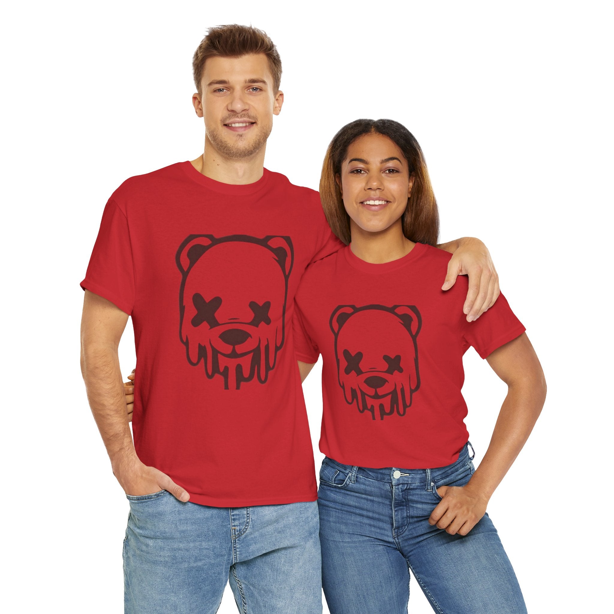 T-Shirt, Melting Bear Unisex Heavy Cotton Tee, Funny Graphic Tee, Casual Wear, Streetwear T-Shirt, Gift for Animal Lovers