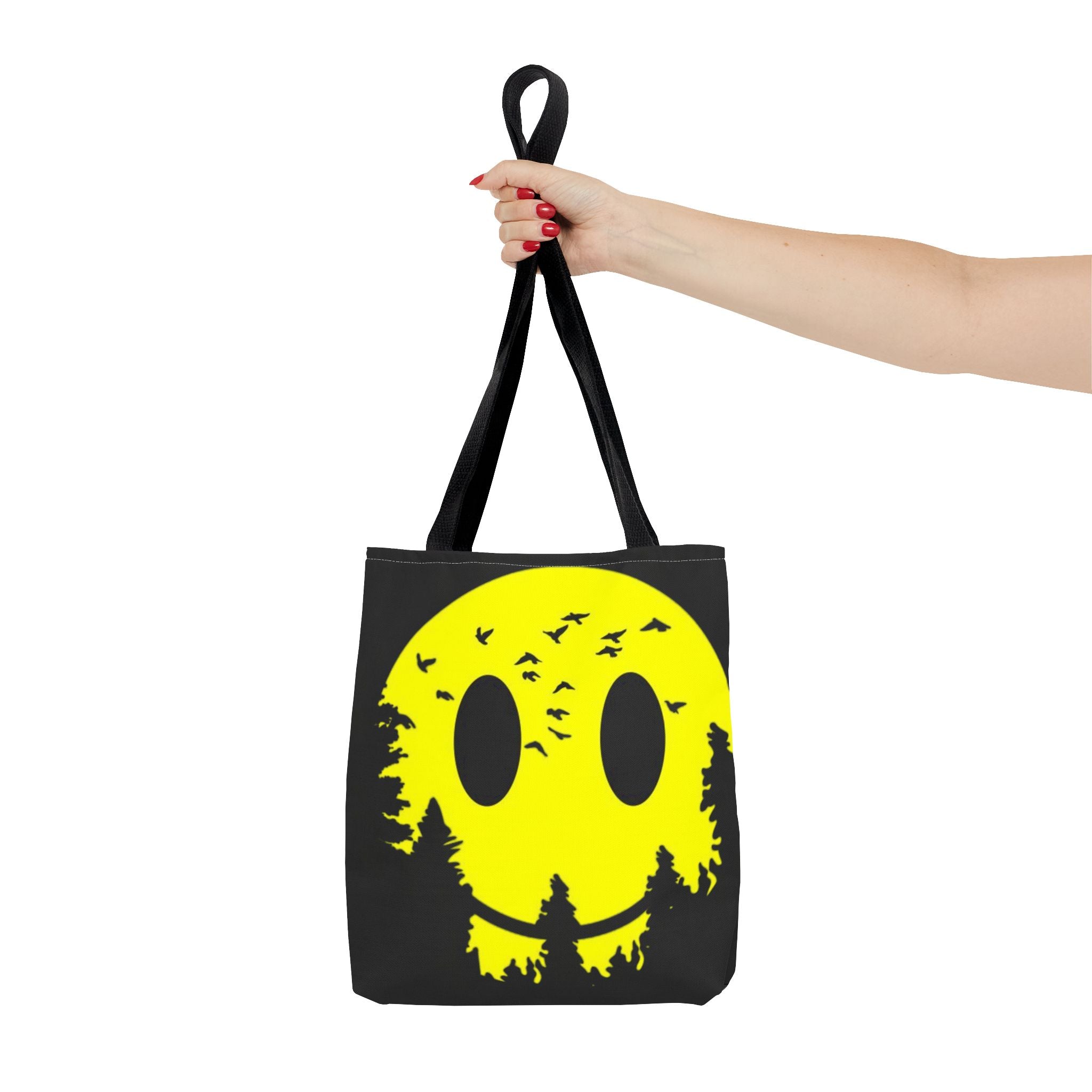 Tote Bag – Eco-Friendly, Reusable Shopping Bag, Smiley Nature Tote Bag – Eco-Friendly, Gift for Nature Lovers, Festival Tote, Casual Everyday Use