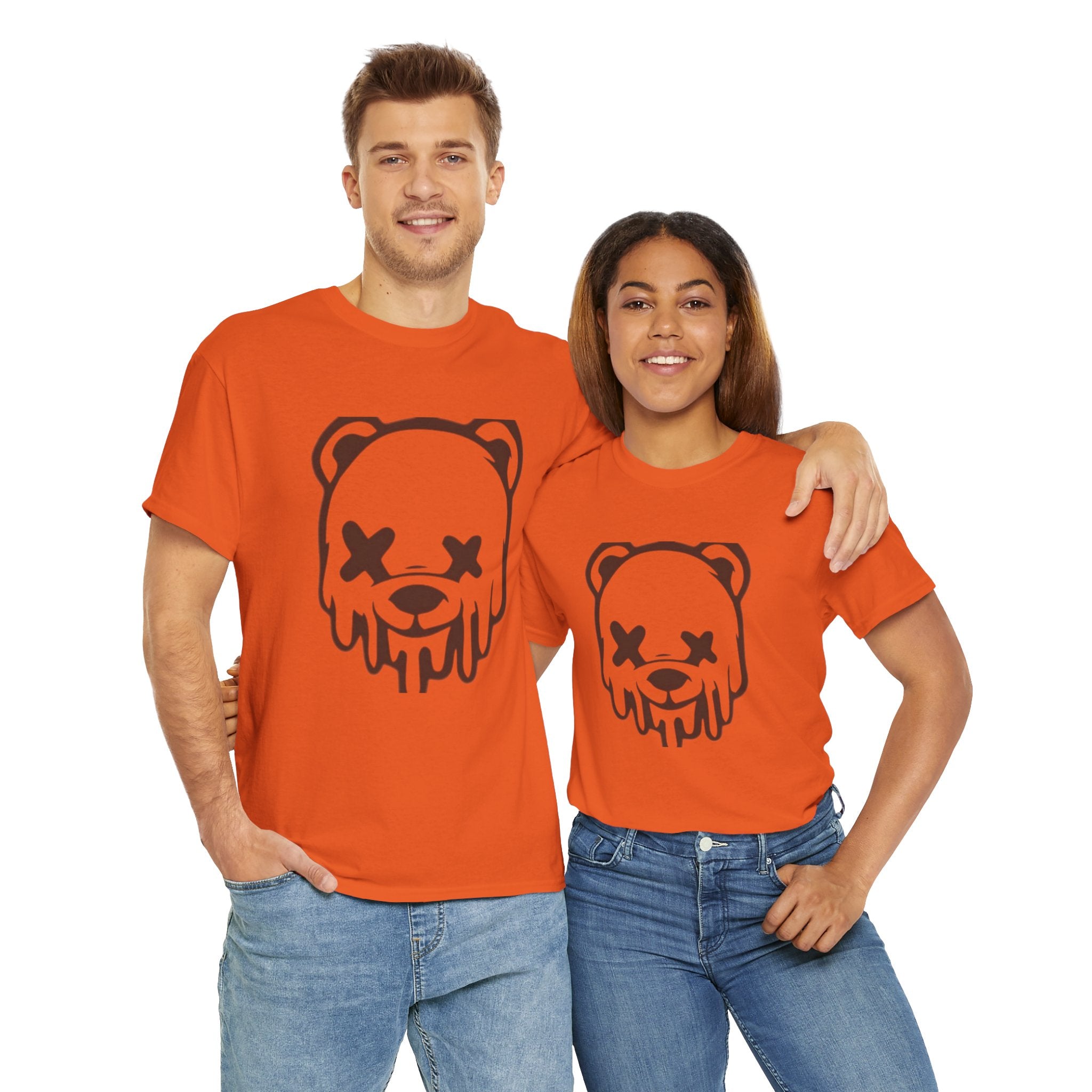 T-Shirt, Melting Bear Unisex Heavy Cotton Tee, Funny Graphic Tee, Casual Wear, Streetwear T-Shirt, Gift for Animal Lovers