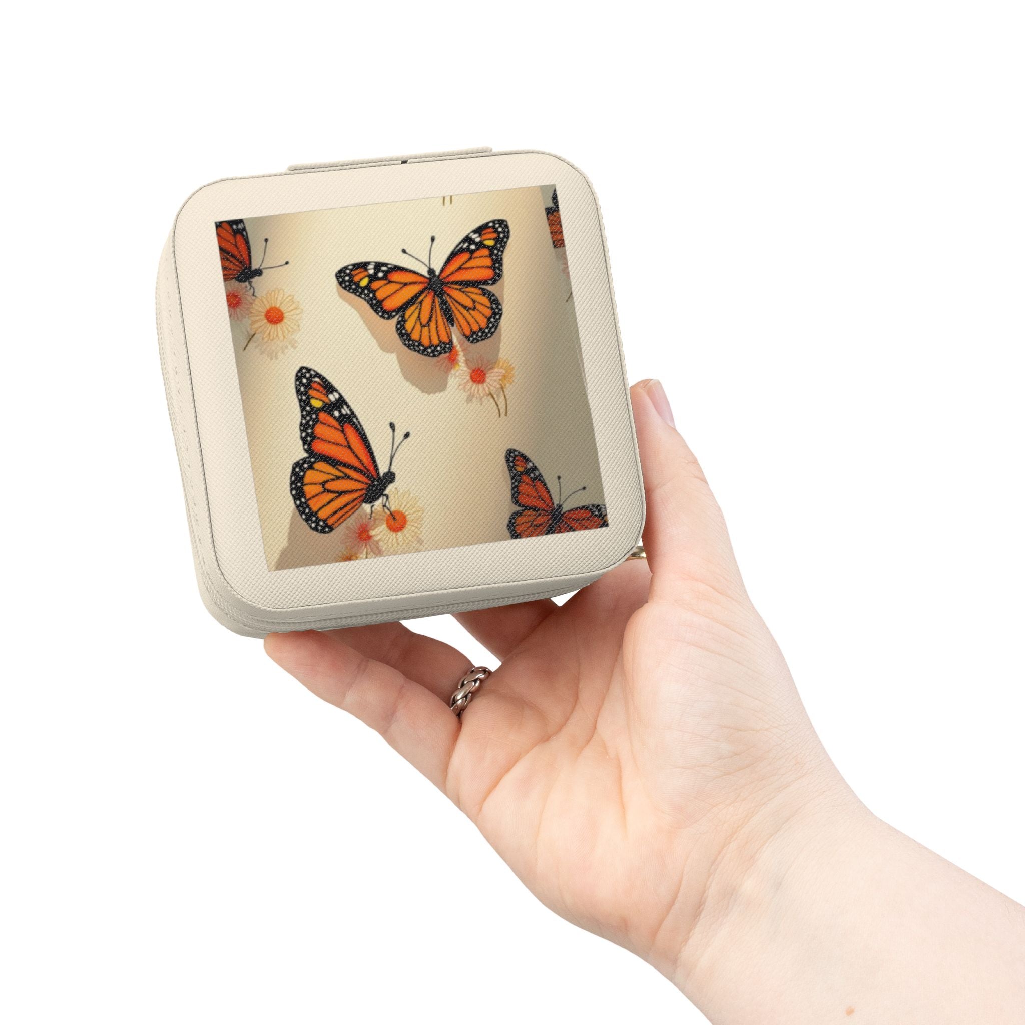 Jewelry Travel Case | Elegant Organizer for Women, Gift for Her, Travel Jewelry Box, Wedding, Birthday, Anniversary, Butterfly Jewelry Travel Case