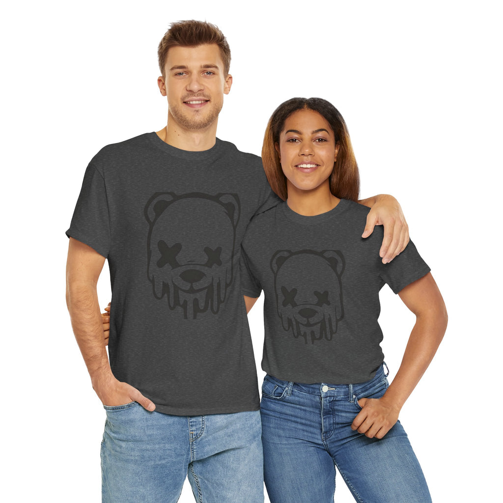 T-Shirt, Melting Bear Unisex Heavy Cotton Tee, Funny Graphic Tee, Casual Wear, Streetwear T-Shirt, Gift for Animal Lovers