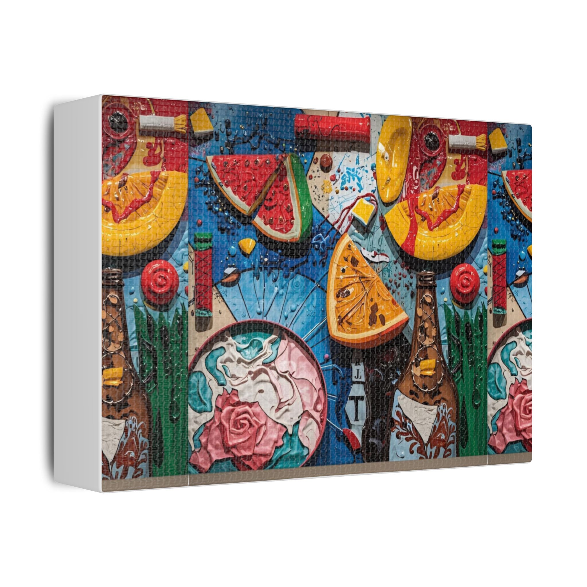 Canvas art, Vibrant Stretched Canvas Art, Colorful Wall Decor, Home Art, Gift for Art Lovers, Modern Artwork, Summer Vibes