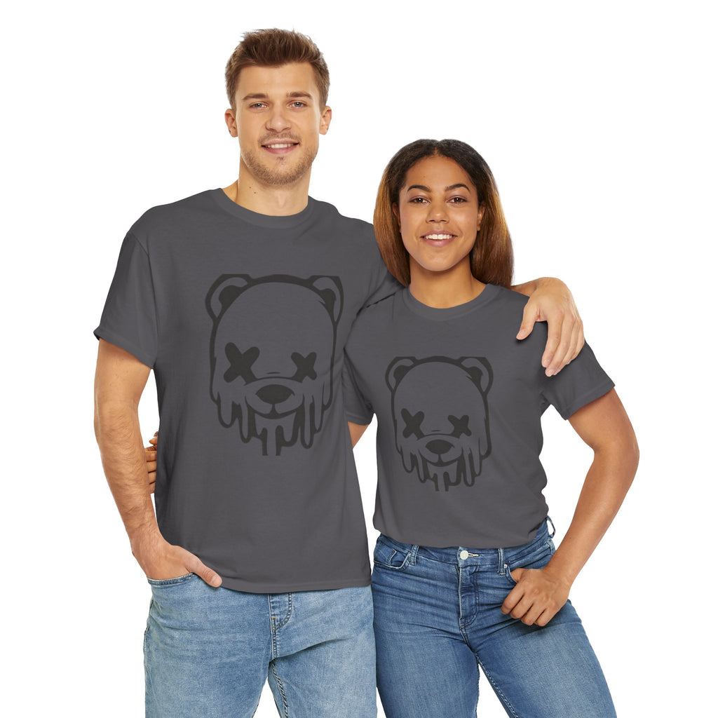 T-Shirt, Melting Bear Unisex Heavy Cotton Tee, Funny Graphic Tee, Casual Wear, Streetwear T-Shirt, Gift for Animal Lovers