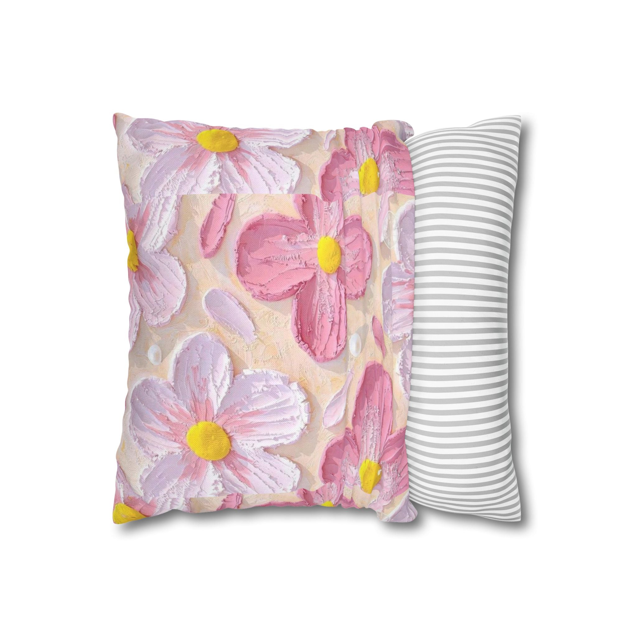 Pillow, Floral Throw Pillow, Soft Decorative Cushion for Living Room, Spring Home Décor, Gift for Her, Pillow Cover with Flower Design