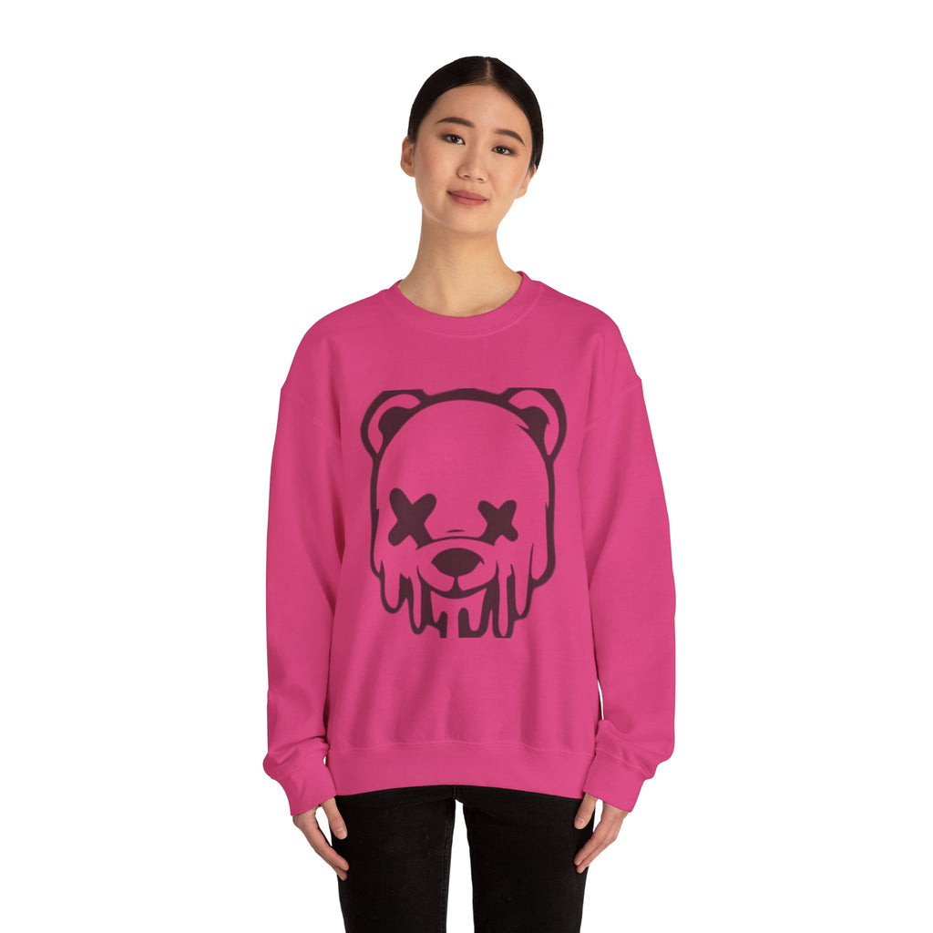 Sweatshirt, Drippy Bear Sweatshirt, Cozy Crewneck, Gift for Him/Her, Streetwear Style, Casual Lounge Wear, Perfect for Winter