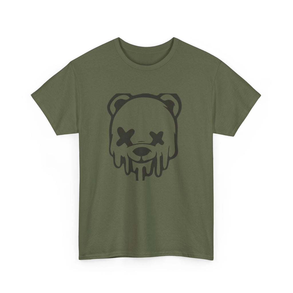 T-Shirt, Melting Bear Unisex Heavy Cotton Tee, Funny Graphic Tee, Casual Wear, Streetwear T-Shirt, Gift for Animal Lovers