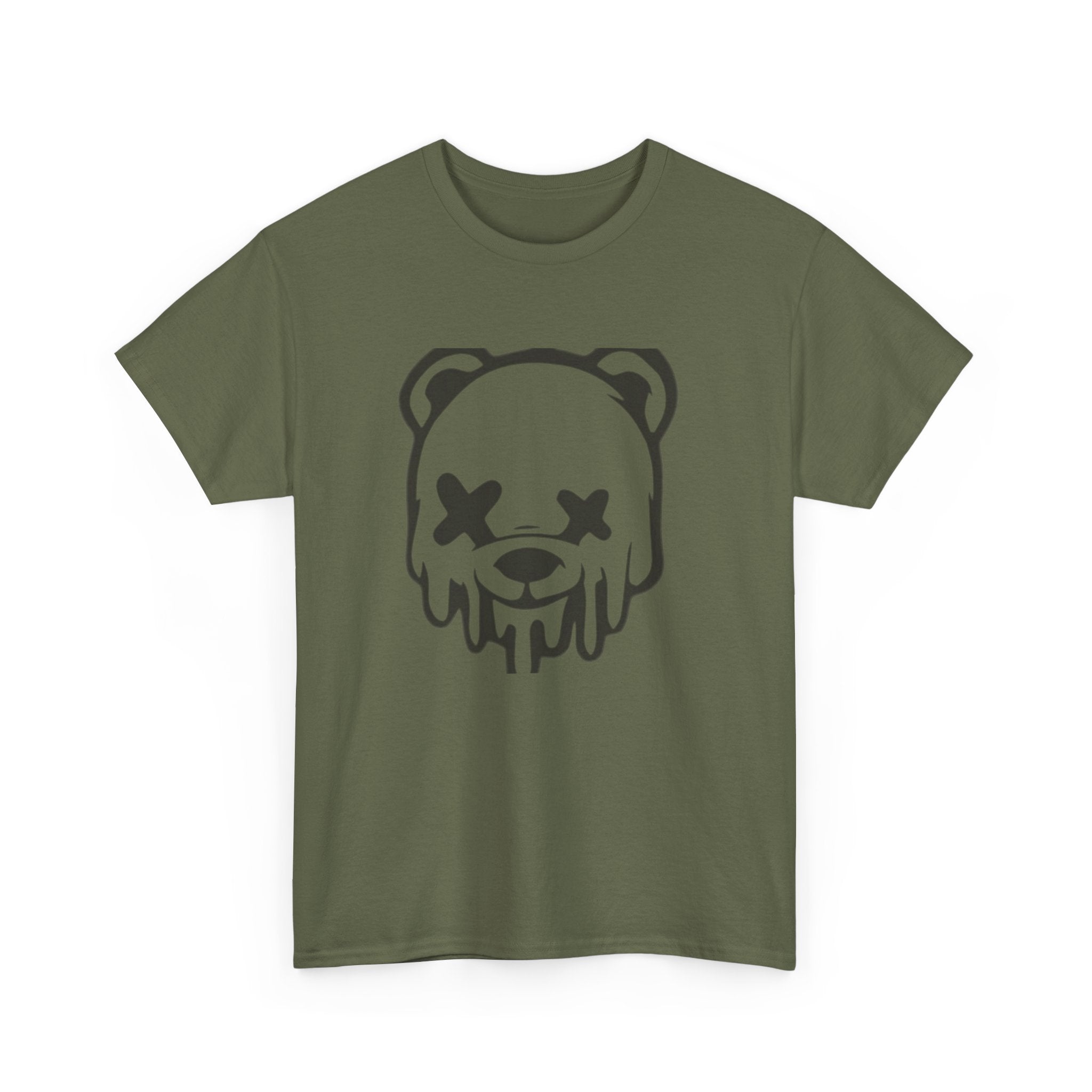 T-Shirt, Melting Bear Unisex Heavy Cotton Tee, Funny Graphic Tee, Casual Wear, Streetwear T-Shirt, Gift for Animal Lovers
