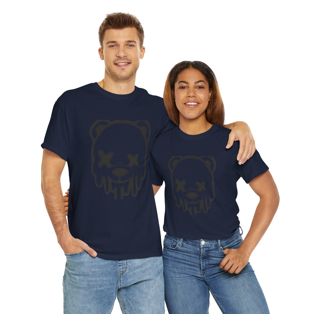 T-Shirt, Melting Bear Unisex Heavy Cotton Tee, Funny Graphic Tee, Casual Wear, Streetwear T-Shirt, Gift for Animal Lovers