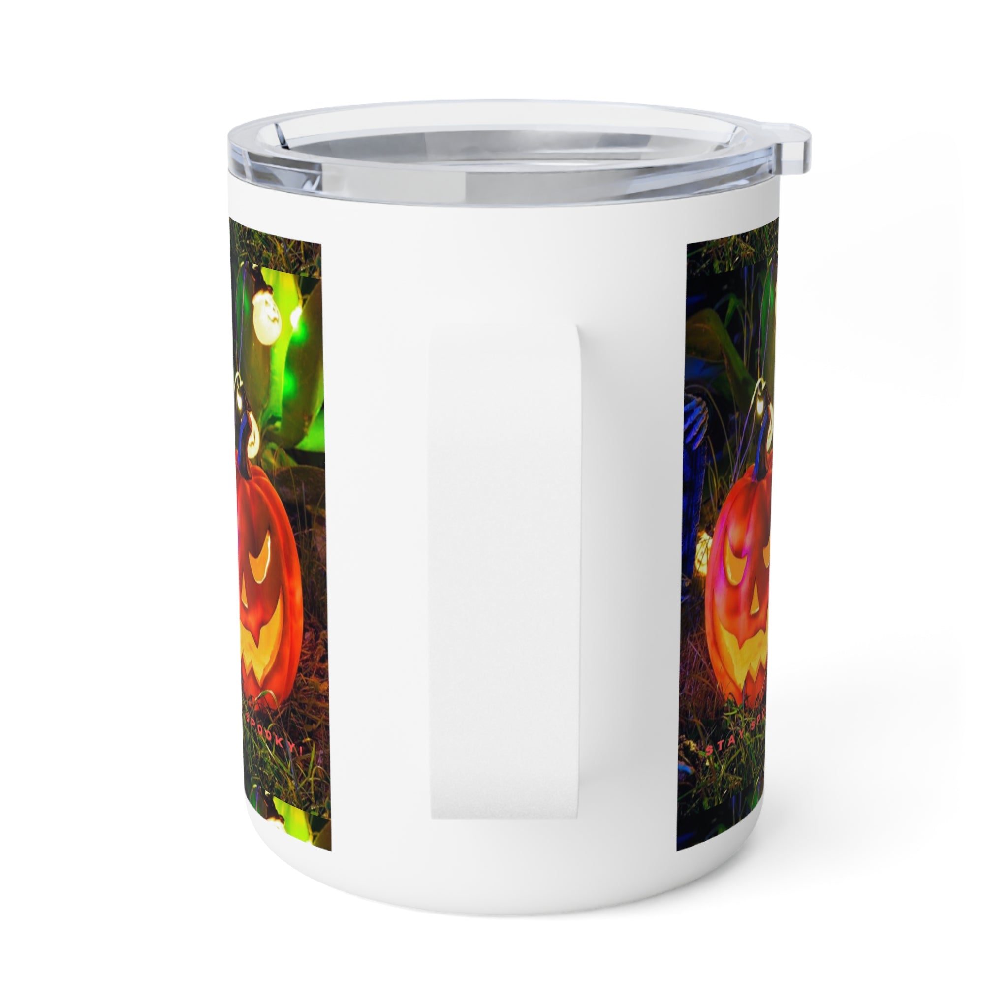 Mug, Halloween Insulated Coffee Mug, Fall Decor, Pumpkin Mug, Spooky Drinkware, Haunted House Gift, Autumn Coffee Cup