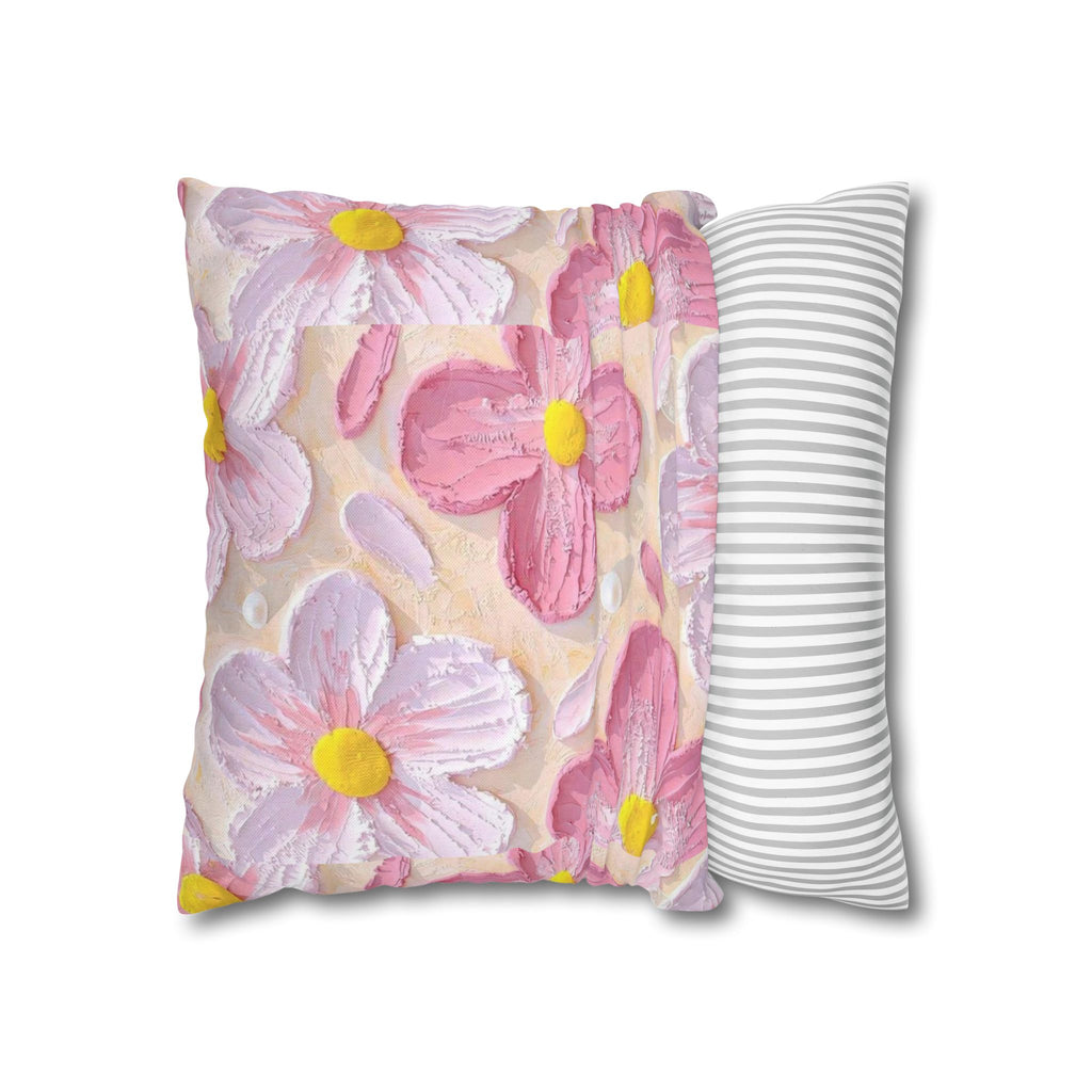 Pillow, Floral Throw Pillow, Soft Decorative Cushion for Living Room, Spring Home Décor, Gift for Her, Pillow Cover with Flower Design