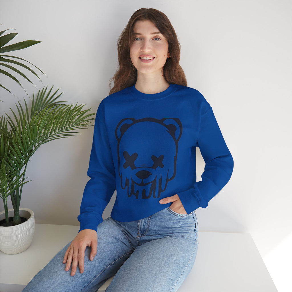 Sweatshirt, Drippy Bear Sweatshirt, Cozy Crewneck, Gift for Him/Her, Streetwear Style, Casual Lounge Wear, Perfect for Winter