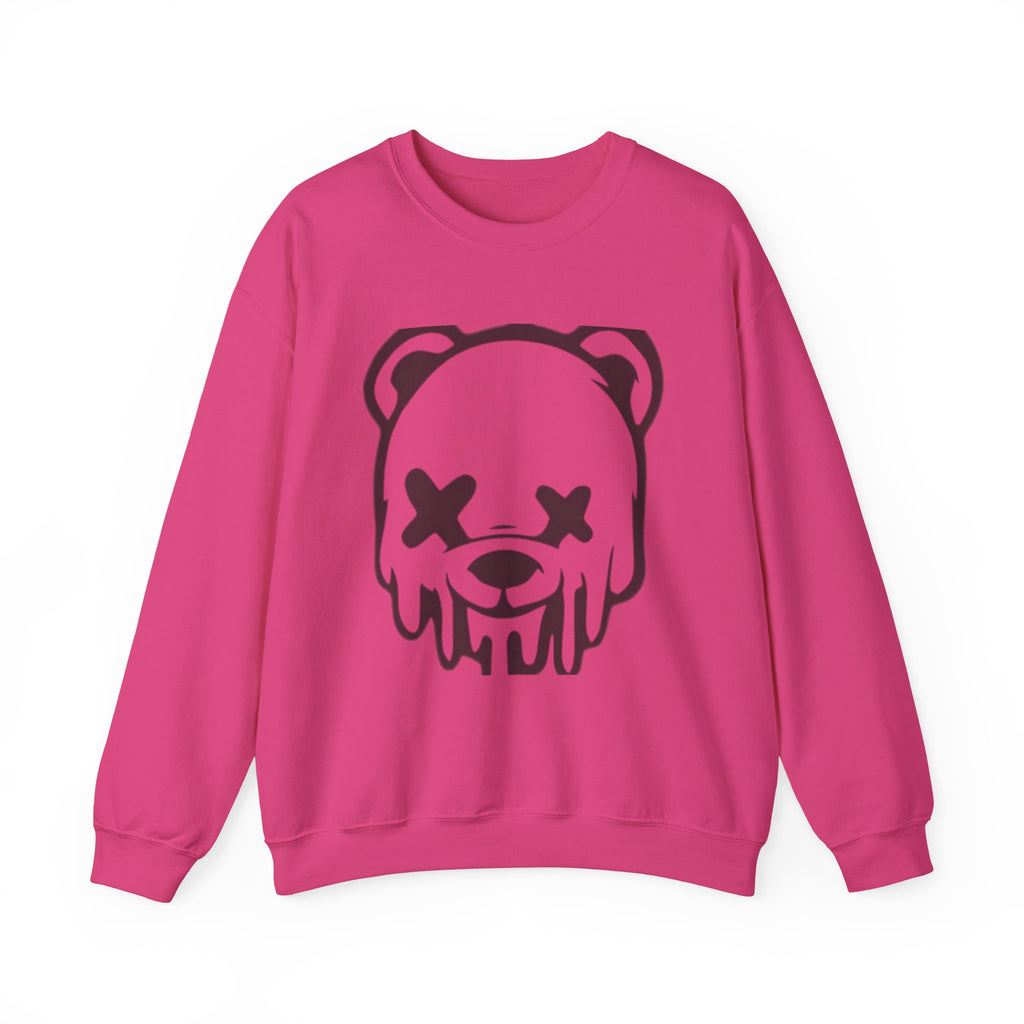 Sweatshirt, Drippy Bear Sweatshirt, Cozy Crewneck, Gift for Him/Her, Streetwear Style, Casual Lounge Wear, Perfect for Winter