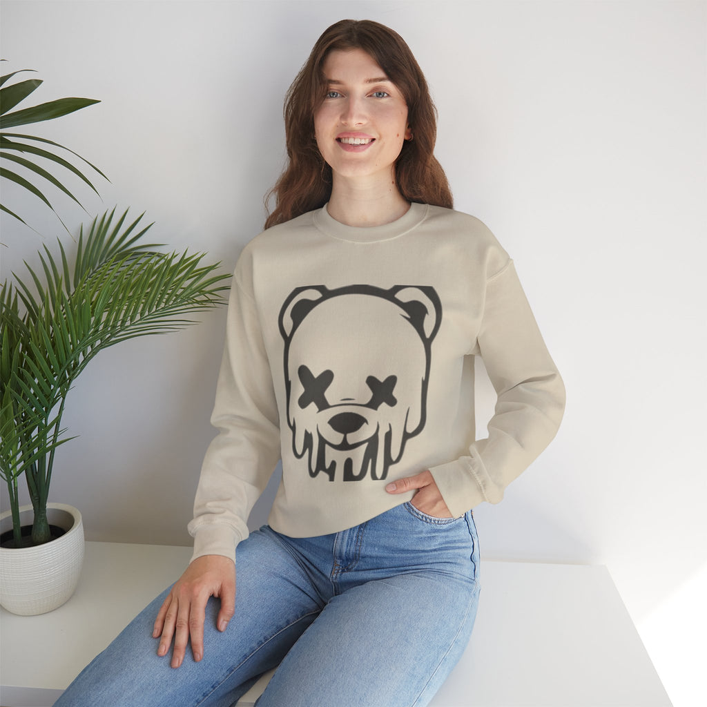 Sweatshirt, Drippy Bear Sweatshirt, Cozy Crewneck, Gift for Him/Her, Streetwear Style, Casual Lounge Wear, Perfect for Winter