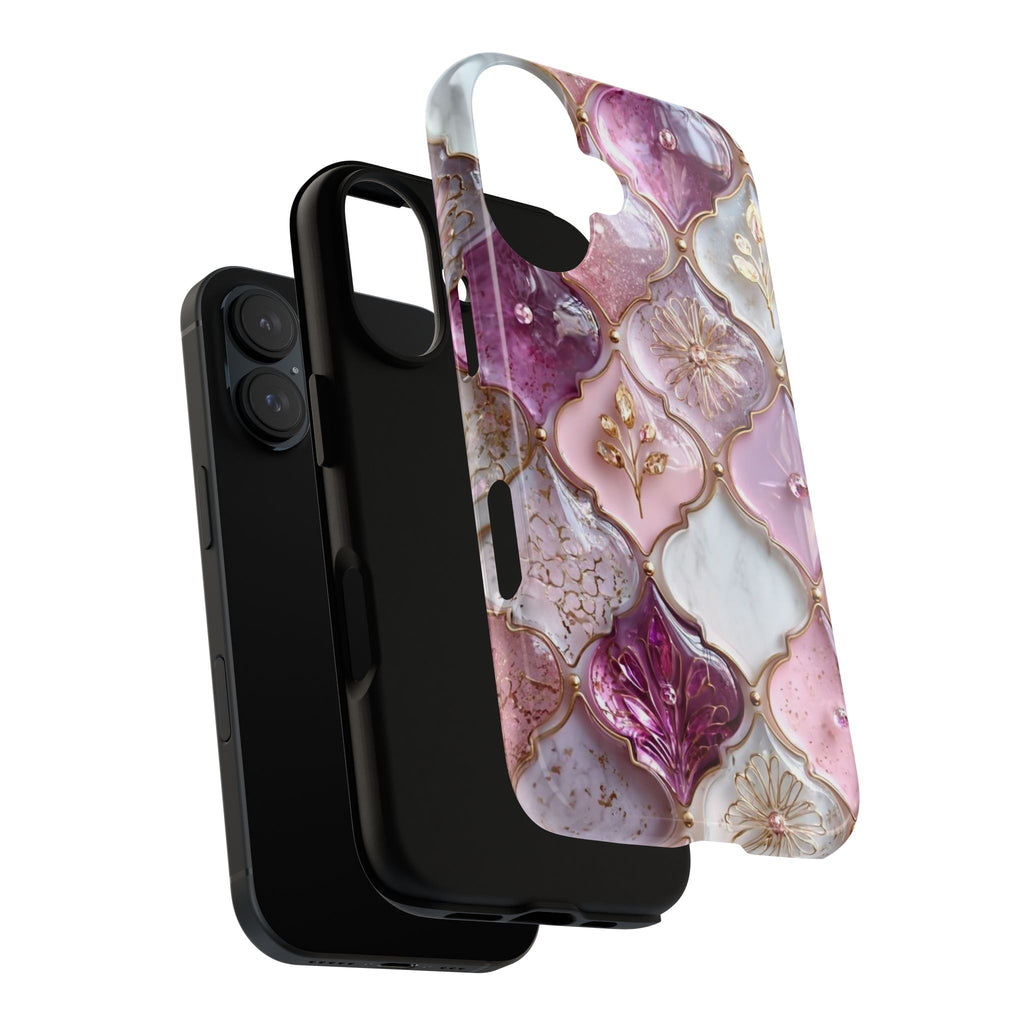 iPhone Cases,  Chic Phone Case for Stylish Protection, Floral Patterned Phone Case, Glamorous Phone Cover, Trendy Tech Accessories, Unique Gift Idea