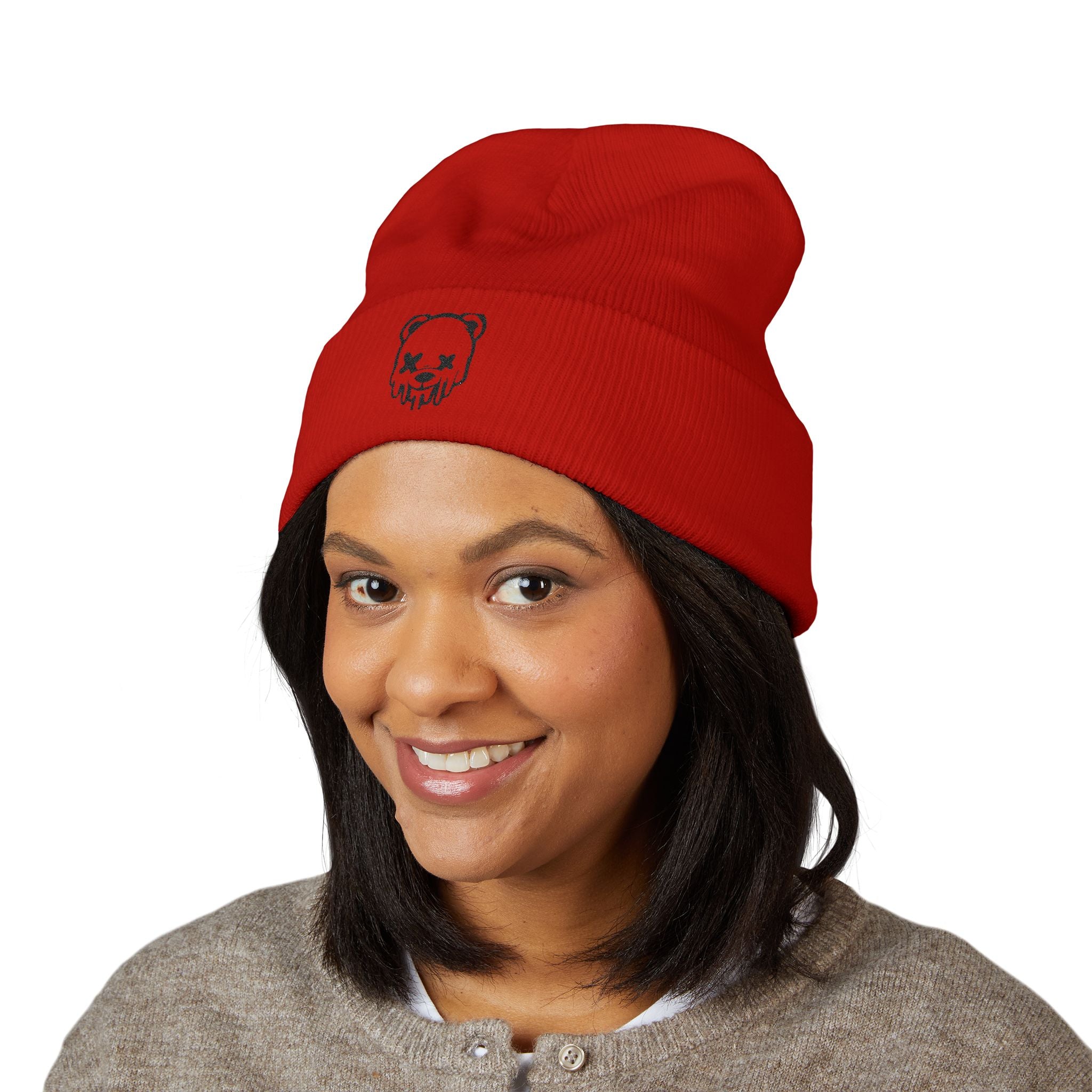 Cold Weather Hat, Trendy Embroidered Beanie, Hipster Accessories, Gift for Him/Her, Casual Style Headwear