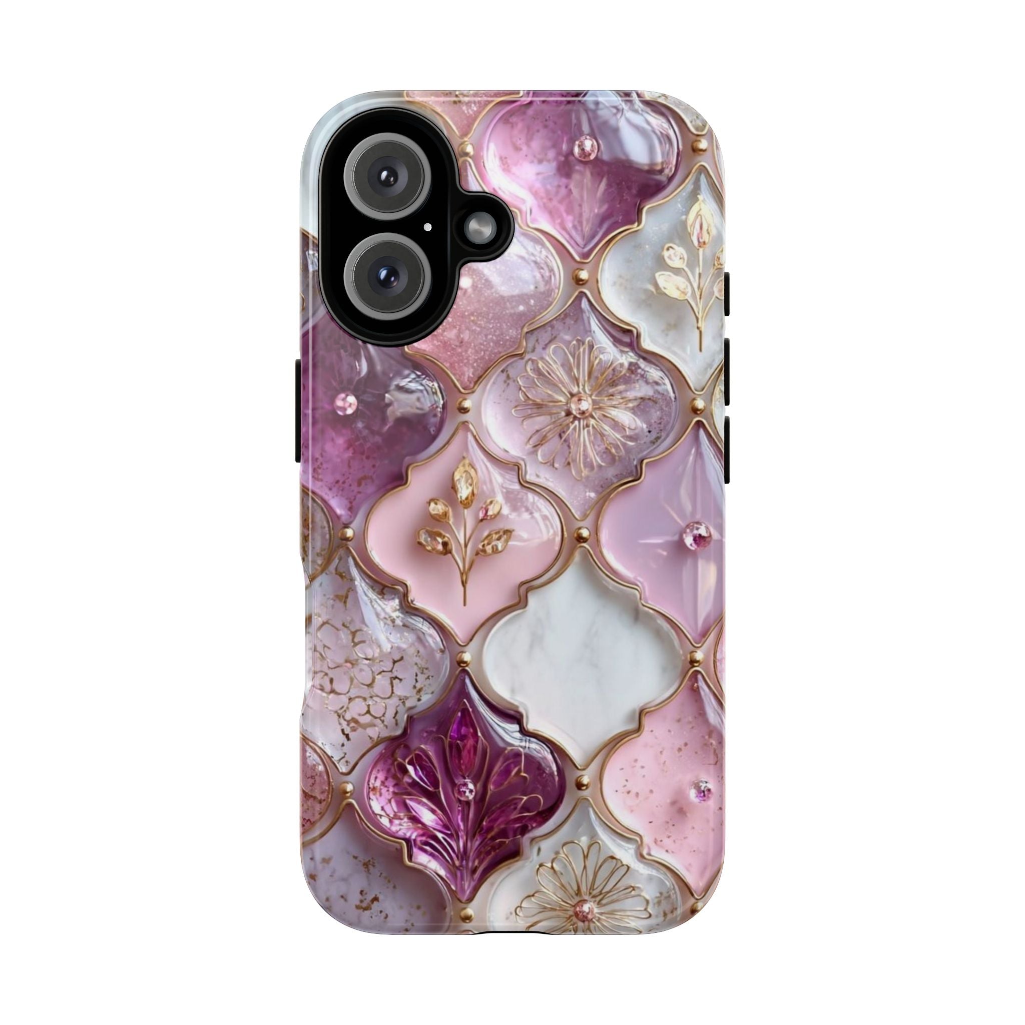 iPhone Cases,  Chic Phone Case for Stylish Protection, Floral Patterned Phone Case, Glamorous Phone Cover, Trendy Tech Accessories, Unique Gift Idea