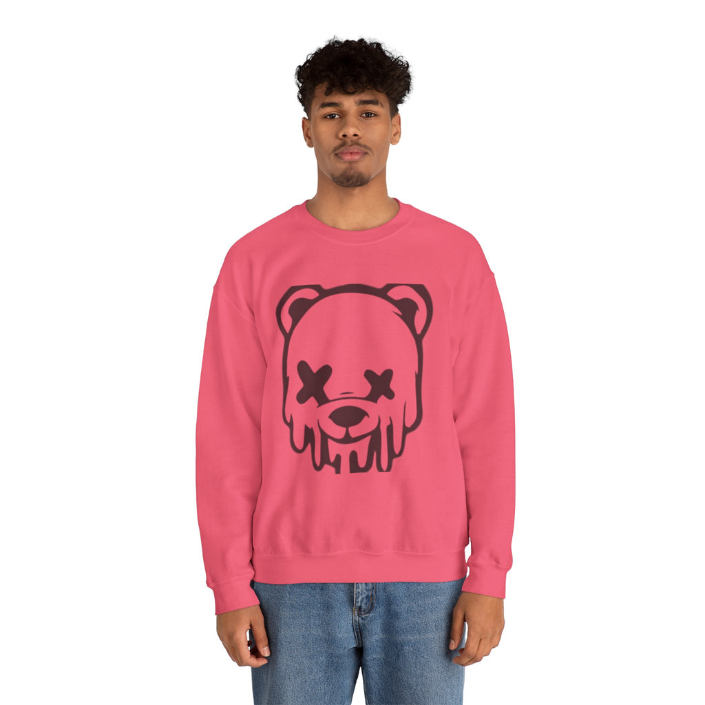 Sweatshirt, Drippy Bear Sweatshirt, Cozy Crewneck, Gift for Him/Her, Streetwear Style, Casual Lounge Wear, Perfect for Winter