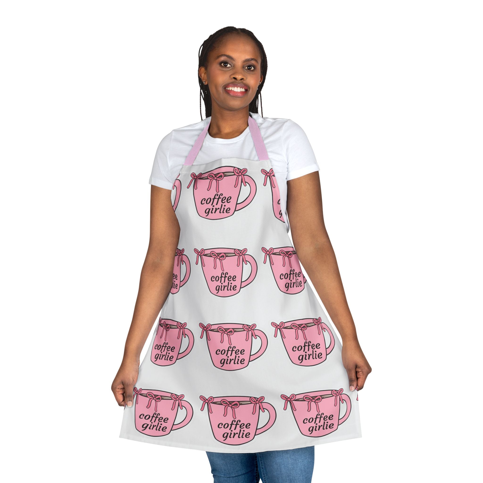 Apron, Coffee Girlie Apron with Cute Design, Ideal for Home Chefs, Gifts for Her, Baking Parties, Kitchen Essentials, Unique Cooking Gear